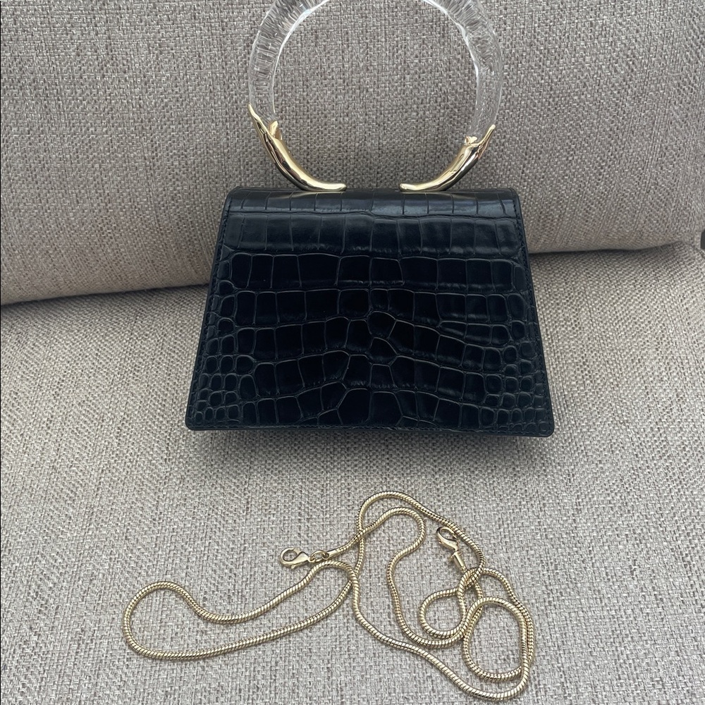 Alexis Bittar Croc-Embossed Handbag